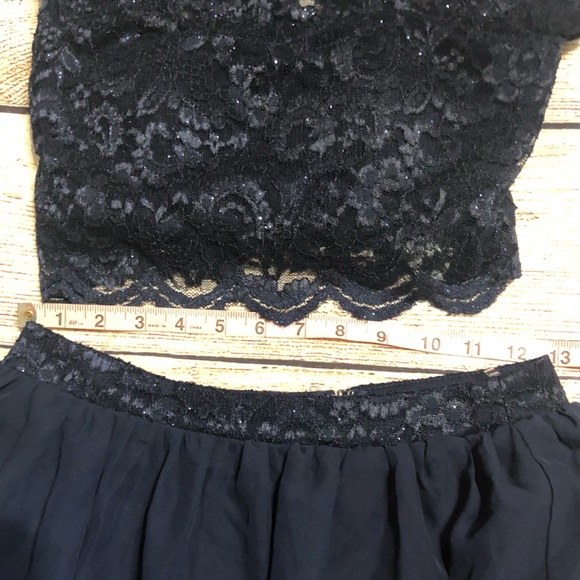 SPEECHLESS Navy Lace Chiffon Mini Party Dress - Picture 7 of 8